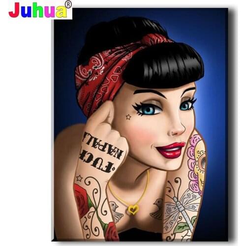 5D DIY diamond painting"Celebrity"Full square/round Embroidery Pattern Cross stitch kits mosaic wall stickers Woman