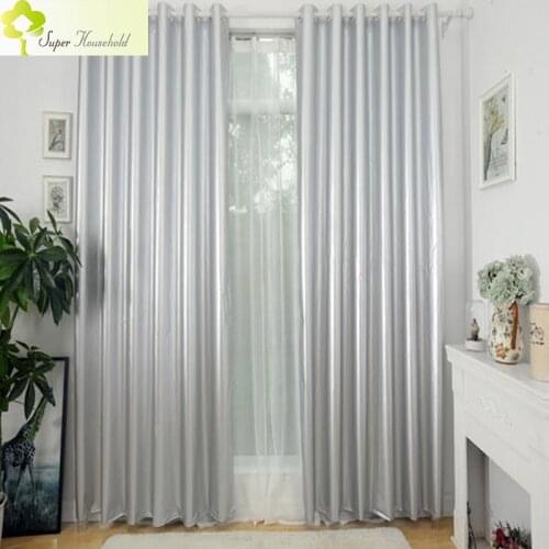99% Blackout Curtains for the Bedroom Silver Coating Drapes for Living Room Sun Block/ Insulation Cheap Curtains Light Weight
