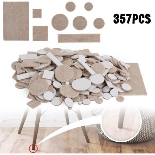 Artudatech 357 Piece Self-Stick Furniture Felt Pads for Hard Surfaces Beige