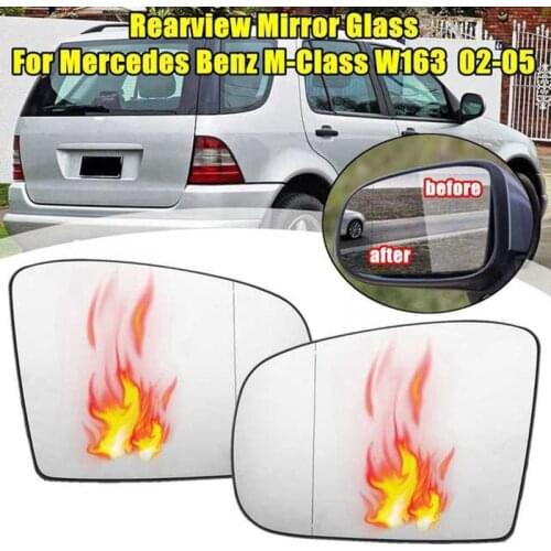 Driver Side Rearview Heated Mirror Glass for Mercedes-Benz M-Class W163 2002 2003 2004 2005
