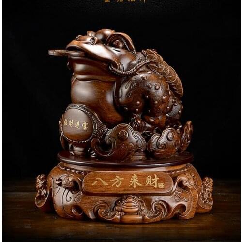 Large fortune three gold ornaments cicada toad felicitous wish of making money the cashier gift shop opened craft decoration