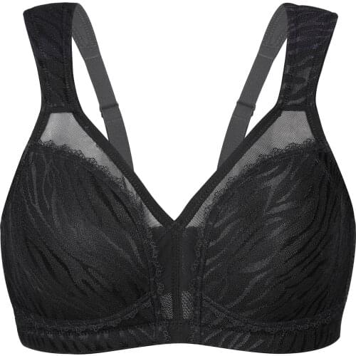 Minimizer Bra Women Plus Size Underwear Lace Bralette Wireless BH Comfort Basic Brassiere Femenina Cup F Full Coverage Jacquard