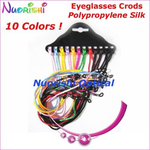 12/60/120pcs Nice 10 Colors Polypropylene Silk Sunglass Eyewear Eyeglass Glasses Cord String Lanyard free shipping L712
