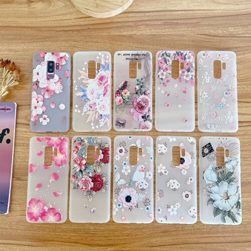 Flowers TPU Transparent Case For Samsung Galaxy S20 FE S21 Ultra S8 S9 S10 Plus S10E Note 8 9 10 Lite 20 Ultra Soft Back Cover