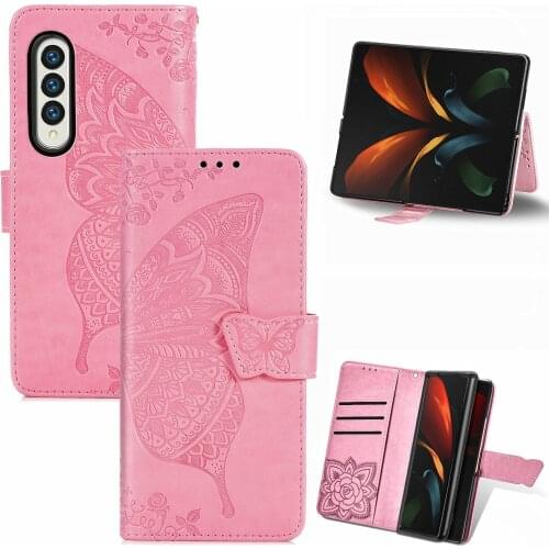 Full Protection PU Leather Card Holder Case for Samsung Galaxy Z Fold3 Fold 3 Kickstand Mobile Phone Bag Cover