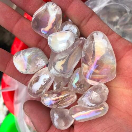 Color galvanized white crystal heals reiki polished crystal attacks