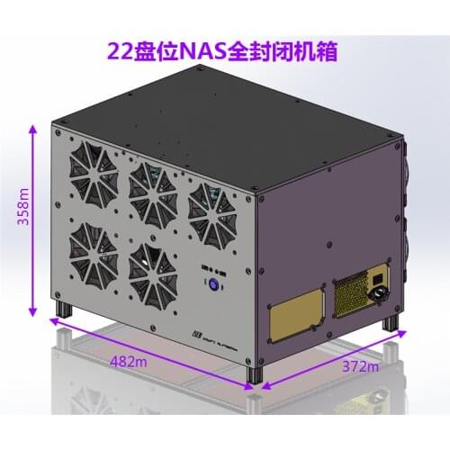 DIY multi bit hard disk expansion NAS fully enclosed black profile chassis workstation acrylic original customized