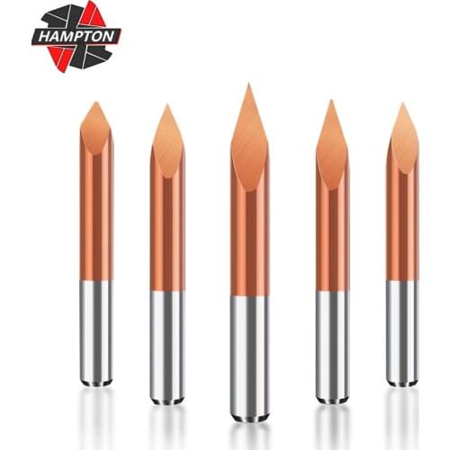 4mm Shank 3 Edge Pyramid Engraving Bits TiCN Coated 3D Milling Cutter 20-90 Degrees Tip 0.1-0.3mm Carving Bit CNC Router Bit