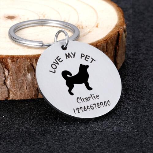 Anti-lost Custom Name Tel Dog ID Tags Personalized ID Name Phone for Cat Puppy Dog Pet Nameplate Pendant Collar Accessories