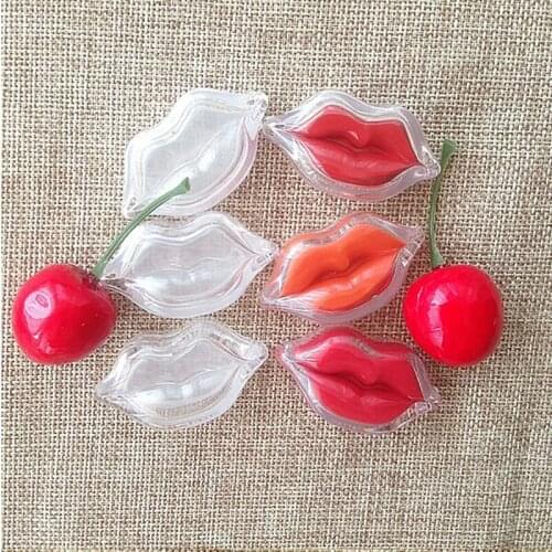 5G 30/50pcs Elegant Clear Lip Shape Lipstick Container, DIY Lip Balm Sub Box, Empty Eyeshadow Powder Case, Blusher Storage Box