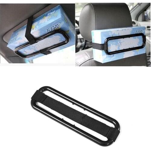 Universal Car Tissue Box Holder Sun-shading Board Hanging Bracket Car Sun Visor Tissue Box Frame Car Seat Back For E60 E46 W205