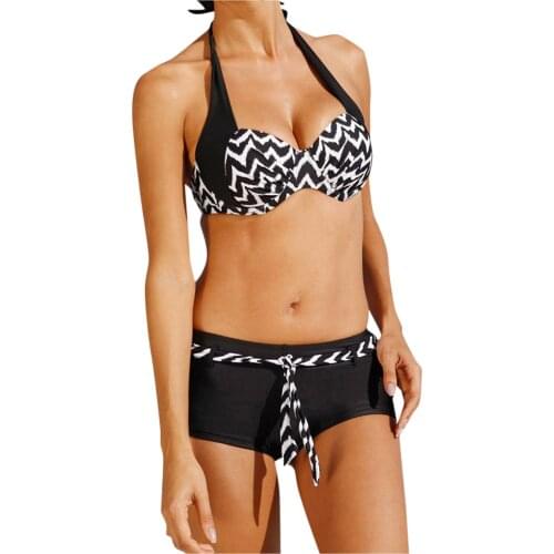 Swimsuit Women 2 Pieces 2021 Tankini Sets Two Piece Bikini Sets With Surfing Short Boy Shorts Swimwear Bathing Suits Woman 2021