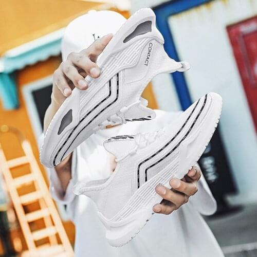 Fashion Mens Sneaker Shoes Mesh Breathable Lightweight Mens Casual Shoes High-quality Flying Woven Breathable Sneakers Hot Sale