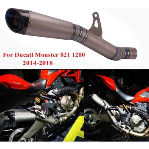 Monster 821 1200 Motorcycle Exhaust Muffler Pipe Escape Silencer Tip Tail Pipe for Ducati Monster 821 Monster 1200