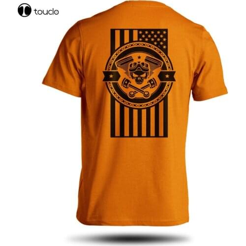 New American Motorcycle Biker MenS 50/50 T-Shirt Tee Shirt S-5Xl