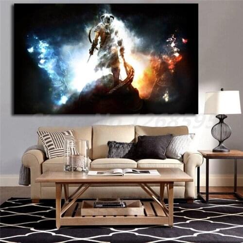 Blades V Skyrim Battlefield Wallpaper Art Canvas Poster Painting Wall Picture Artwork Print Home Bedroom Decoration