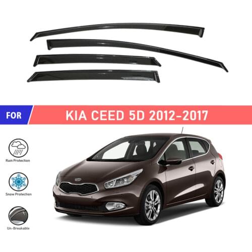 Window deflector for Kia Ceed 5D 2012-2017 car window deflector wind guard vent sun rain visor cover car styling decor