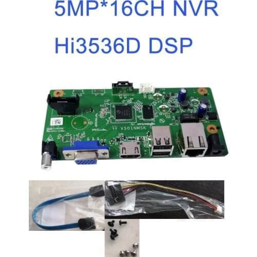 16CH NVR Board 5MP Hi3536D Dsp 1SATA Max 10TB Smart Network Video Recorder For IP Camera H.265 ONVIF CMS P2P Cloud Uniview OEM