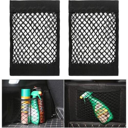 Car Back Rear Mesh Tunk Storage Net,Universal Mesh Cargo Net Car Storage Net Wall Sticker Organizer Pouch Bag Storage Mesh Net