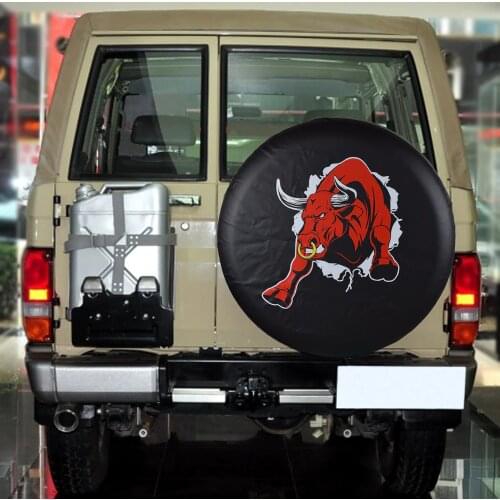 Heavy-Duty PVC Leather Spare Wheel Tire Cover Case Pouch Protector Bag For Toytoa FJ Cruiser Land Cruiser Hilux Surf Prado RAV4