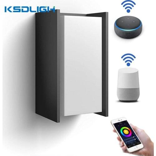 LED E27 WiFi Smart Wall Lights Smart Outdoor Lighting for Garden Works with Alexa Google Assistant Control Wake up Smart Lamp