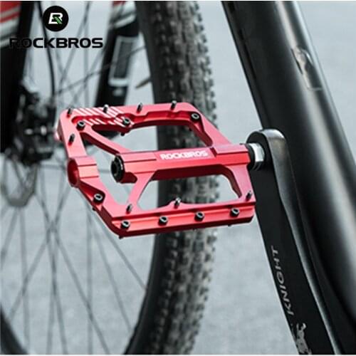 ROCKBROS Bicycle Pedals Bike High Speed Bearing Hollow-carved Dustproof Pedal Aluminum Alloy Non-slip MTB Road Bike Accessories