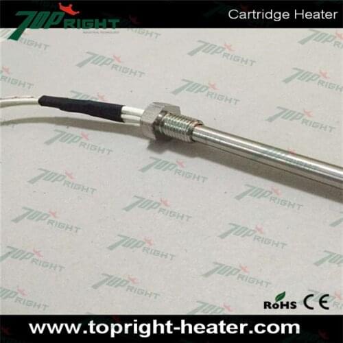 Free shipping 10pcs White Wired Single End Cartridge Heater Heating Element 240V 200W 8mm x 360mm