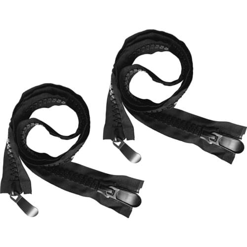 #20Marine Separating Zipper Bimini Top Boat Canvas Outdoor 42"106cm Black x2