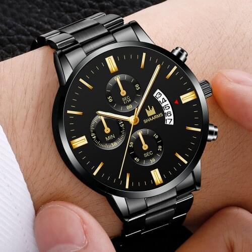 2020 Hot Relogio Masculino Fashion Men Luxury Business Watches Stainless Steel Band Analog Quartz Wristwatch Male Man Date Clock