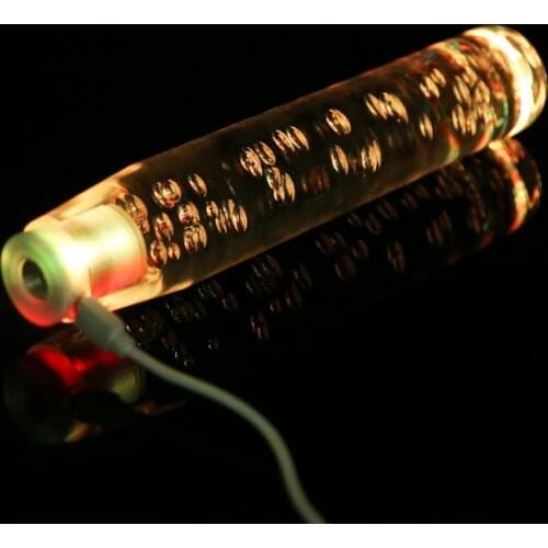 250MM Universal Vehicle Crystal LED 7-Color LIGHT Shifter Shift Knob Gear