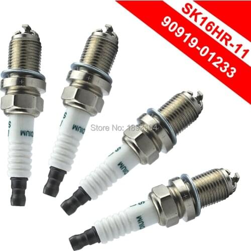 4x OEM packing 90919 01233 SK16HR 11 9091901233 SK16HR11 Iridium For Toyota Camry RAV4 Scion tC 90919-01233 SK16HR-11