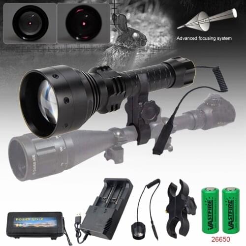 500yards 70mm Lens Zoomable Adjustable Infrared Light Hunt Torch 850nm IR Night Vision illuminator