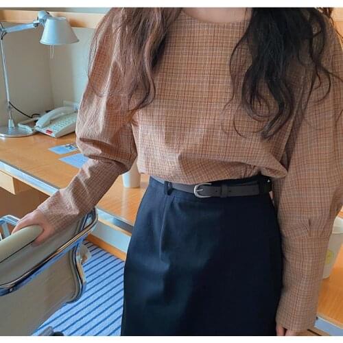 New oversize Women Blouses spring Tops femme Casual Women shirt plaid long sleeve Cotton Girls Blouse Plus Size Blusas autumn