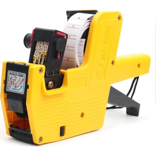 1 PC Tag Machine Single Row 8 Bits Label Price Machine Tag Machine with Sticker Label Ink Roll Ink Suitable For Commercial Use