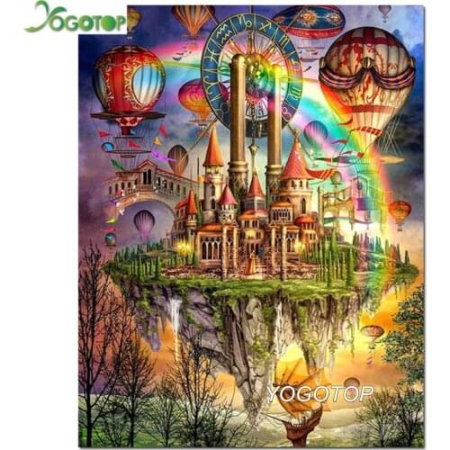 Diamond Embroidery Fantasy Castle in The Air Cross Stitch DIY Diamond Painting square Diamond Mosaic Rhinestones Decor YY2833