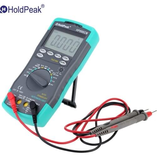 Holdpeak hp-890cn Digital Multimeter Backlight resistance capacitance frequency duty cycle temperature and hFE test