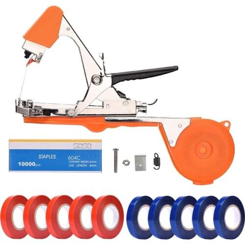 Gardening Tool Strapping Machine A Strapping Tool for Grapes, Tomatoes and Vine Vegetables, with 10 Rolls of Tape and Staples