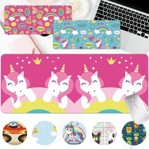 Kawaii Mouse Pad Large Size Computer Mousepad Cute Cartoon Game Computer Keyboard Office Long Table Mat Desk for PC Desk Pad
