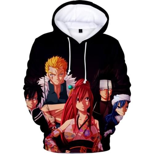 Trendy Unique Fairy Tail 3D Hoodies Men Women Autumn And Winter Popular Japanese Anime Sweatshirts Harajuku Hip Hop Pullovers