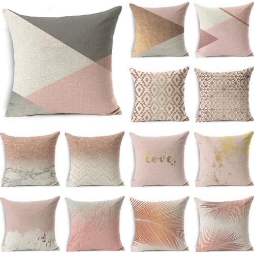 WZH Geometric Mandala Cushion Cover 45x45cm Linen Decorative Pillow Cover Sofa Bed Pillow Case