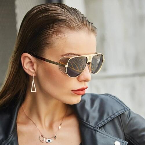 2021 new sunglasses men retro steampunk style side bag sunglasses women European and American personality sunglasses