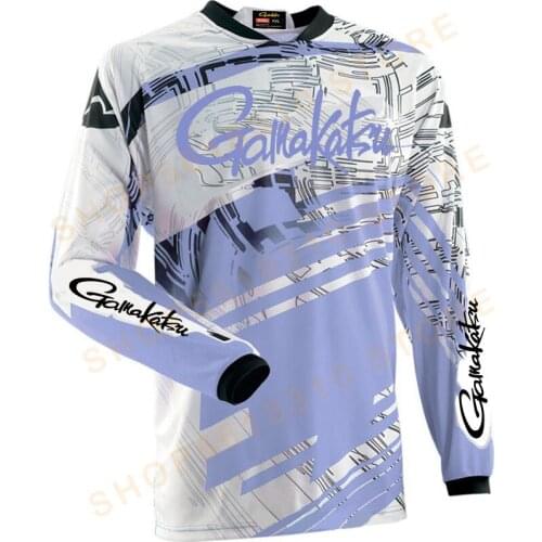 2021 Summer New Long Sleeve Fishing Shirt Quick Dry Fishing Clothing Anti-UV Sunscreen Fishing Clothes