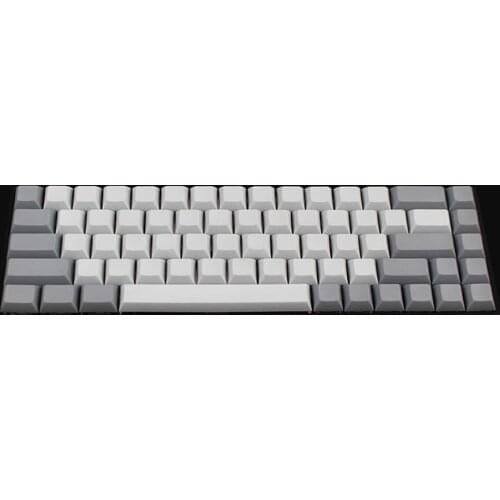NPKC DSA Keycaps Blank PBT Gray Offwhite Color Mix for Cherry MX Switches of Tada68,XD64,GH60,DZ60,FC660 Mechanical Keyboards