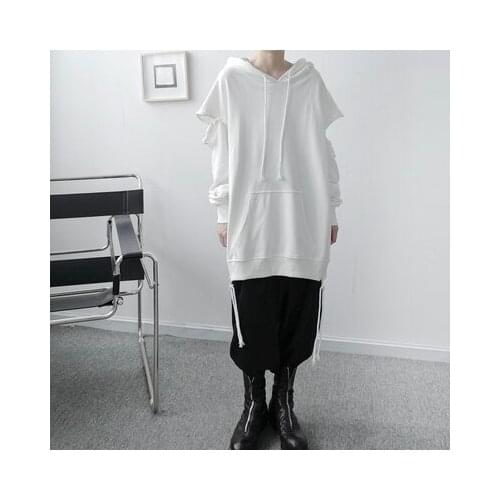 Autumn Winter Red Ins coat asceticism cold wind personality small crowd hooded sweater designer feeling men and women loose