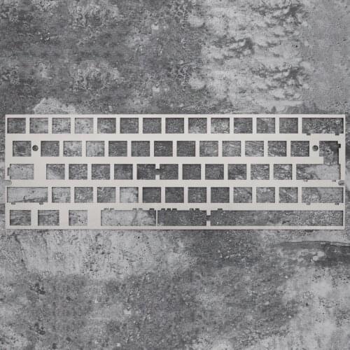 Alps 60% stainless steel plate Mechanical Keyboard Plate support xd60 xd64 2.25u 2u left shift support kinds of layout