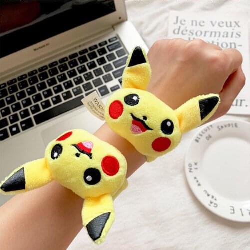 Pokemon Plush Wristband Pikachu Little Fire Dragon Wonder Frog Seed Jenny Turtle Cute Childlike Cartoon For Children Gift Boys