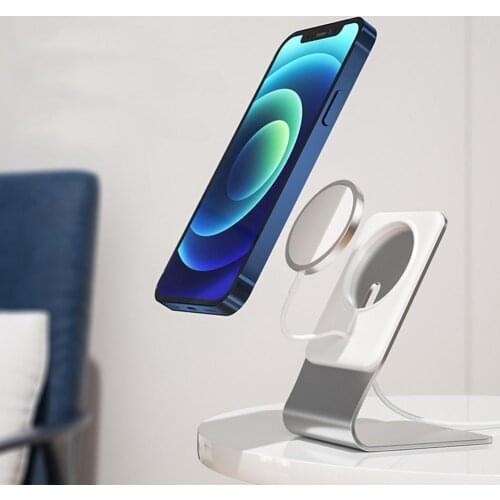 Stand For Mag-Safe Charger Aluminum Desktop Phone Stand Holder Tabletop Stand Aluminum Alloy Holder For Wireless Charger