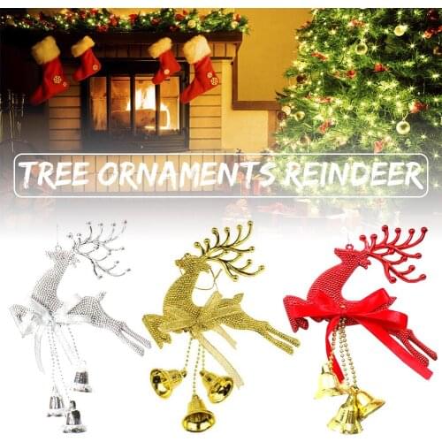 Christmas Tree Pendant Reindeer Ornament Festive Party Dress Up Props Christmas Tree Decoration Pendant Crafts Jewelry