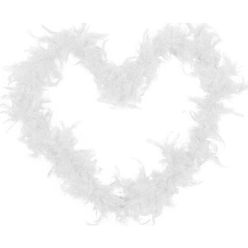 2M Christmas Tree White Natural Boa Strip Xmas Ribbon Party Garland Decor DIY Craft Wedding Supplies Grament Accessaries