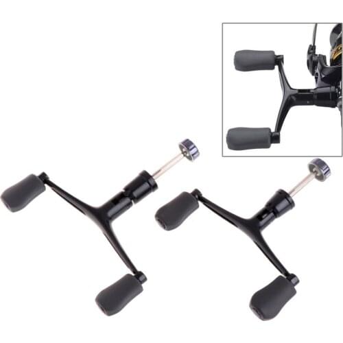 Fishing Handle Reel Double Knob Replacement Spinning Accessories Aluminum Alloy Dropshipping